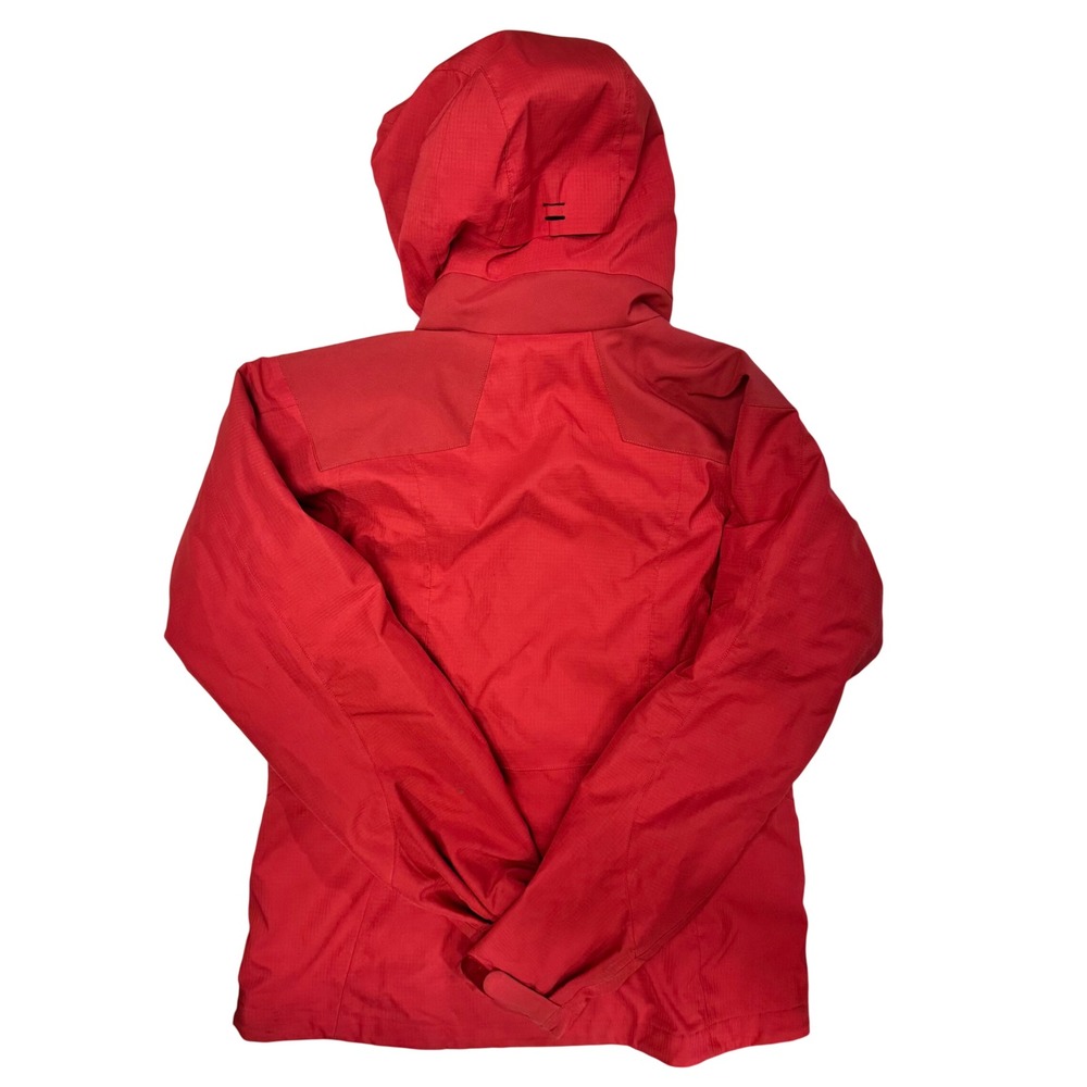 Patagonia Storm Jacket Womens Medium Red Hooded Rain Shell - Picture 4 of 6